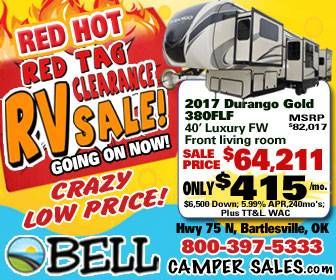 Red Hot Red Tag RV Clearance Sale - banner ad